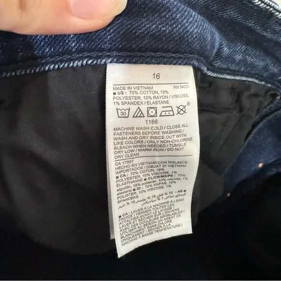 Old Navy High rise rockstar super skinny dark wash button fly denim jeans - Picture 5 of 5